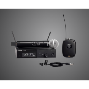 SLXD124/85 Wireless System with SLXD2/58 Handheld Transmitter, SLXD1 Bodypack Transmitter and WL185 lavalier microphone