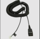 Jabra cord QD to Modular RJ extension coiled cord for Siemens Open Stage series